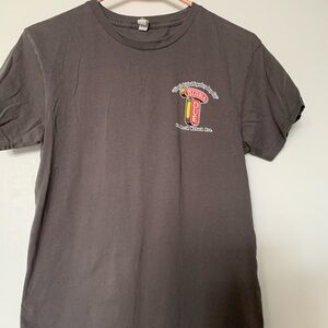 Cotton Heritage Pizzeria Due graphic lightweight cotton t-shirt gray S crew neck